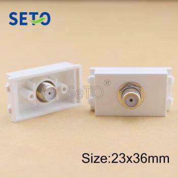 Módulo de TV Digital Tipo F SeTo 128 con Conector Keystone para Placa de Pared - Sistema Británico