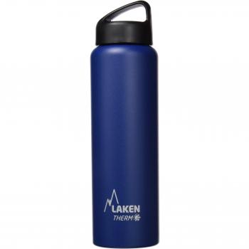 Laken Classic Botella Térmica Acero Inoxidable 18/8, Aislamiento de Vacío con Doble Pared y Boca Ancha, Azul, 1000 ml