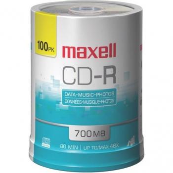 MAXELL 648200 - CDR80100S 700MB 80-Minute CD-Rs (100-ct Spindle)