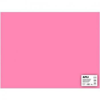 Cartulina APLI 50x65cm 170g pack de 25 hojas rosa