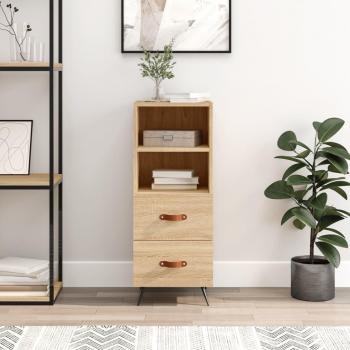 Aparador de madera contrachapada color roble Sonoma 34,5x34x90 cm - Mueble de Almacenaje de Salón, Buffet para salón, Armario Auxiliar, Armario de Almacenamiento