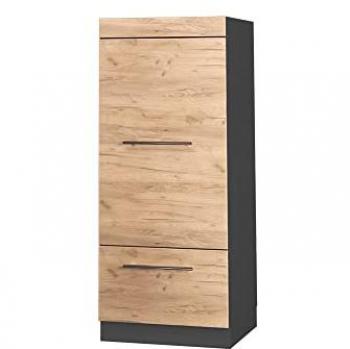 Armario para microondas Fame-Line, Roble dorado/Antracita, 60 cm