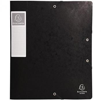 Exacompta 16016H - Carpeta de proyecto con goma, color negro