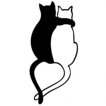Decoración de Metal Gato 126 - Negro - 28x0,15x60 cm - Epikasa