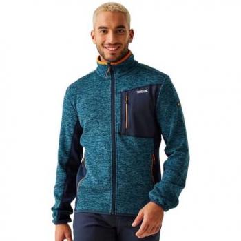 Regatta Men's Baslinn Full Zip Fleece Jacket - Moroccan Blue Marl Navy, Size: M