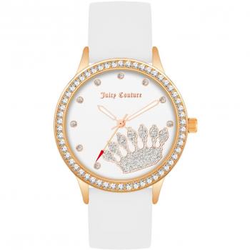 Juicy Couture Women's Transparent Silicone Watch JC/1342RGWT (38 mm)