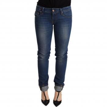 Acht Blue Washed Low Waist Skinny Denim Jeans Pant - W26