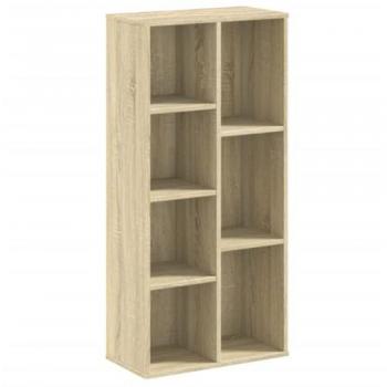 Estantería de madera de ingeniería roble Sonoma 50x25x105 cm Marrón
