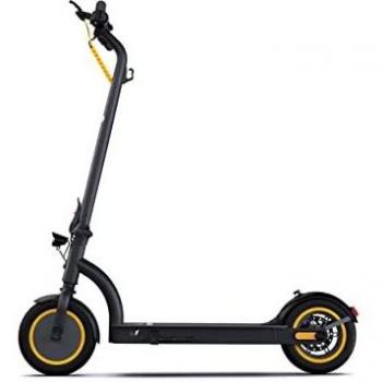 Sunstech Ride Scooter - Patinete eléctrico Ajustable de 350W Muy Potente con neumáticos Resistentes, 3 velocidades, Frenos de Disco. IPX4 Waterproof. 25 km/h. Color Negro, L