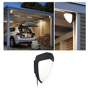 Lámpara de Pared LED Exterior Ikosea Paulmann IP44 3000K 3W Antracita con Sensor de Movimiento
