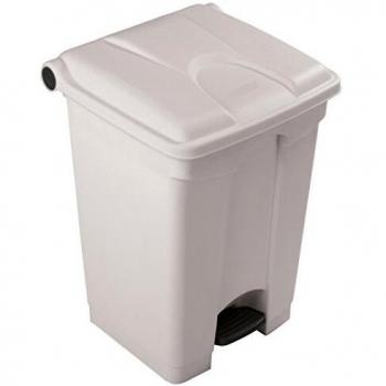Colector de residuos con pedal 45L, Polyethileno, Blanco - Certeo Kaiserkraft 614421