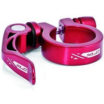 XLC Abrazadera Sillín PC-L04 Aluminio Cierre rápido 31.6 mm, Roja, Unisex, Rojo-Rojo