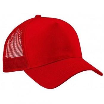 Beechfield - Gorra/Visera hombre/chico Media tejido de abeja transpirable, Black/ White, Talla Única