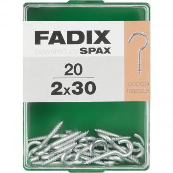 Caja de 20 Hembrillas Abiertas de Zinc de 2,0 x 30 mm FADIX