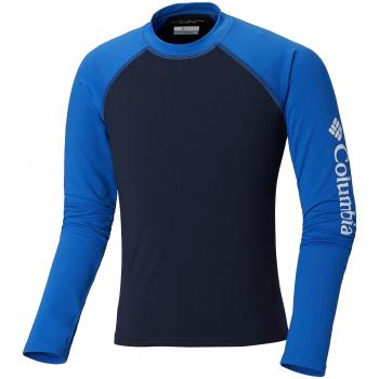 Columbia Sandy Shores Camiseta de Manga Larga con protección Solar, Unisex niños, Collegiate Navy, Super Blue, XS