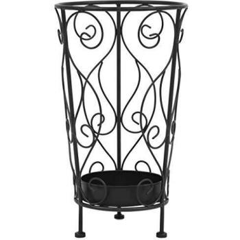 Vintage Style Metal Umbrella Stand 26x46 cm Black