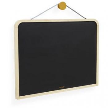Pizarra magnética de pared reversible Janod J09635 - Pizarra de doble cara con una superficie blanca para escribir y otra negra para tiza, incluye imanes y accesorios, diseño colorido y atractivo, ideal para niños, fácil