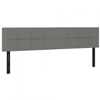 Cabeceros 2 unidades de tela gris oscuro 90x5x78/88 cm