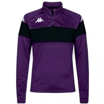 Sudadera Kappa Dovare Unisex Lila con Media Cremallera 10 Años