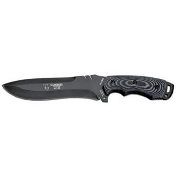 Cuchillo de supervivencia Cudeman 299-N-K Boina Verde de acero MOVA, mango de micarta negra y funda Kydex