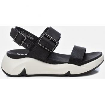 XTI Sandalias Planas para Mujer - Color Negro - Material Elástico - Sin Cierre - Estilo Casual - Plataforma - Verano - Eventos y Fiesta - Cómodas y de Alta Calidad - Modelo 142738