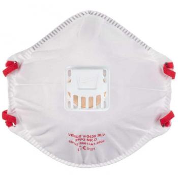 Mascarilla desechable FFP3 con válvula - 10 uds MILWAUKEE Ref.4932471906