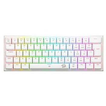 Teclado Mecánico Compacto Redragon K626P-KB Ashe RGB 78 Teclas, Interruptores Blue, Ultra Delgado con Teclado Numérico, 20 Efectos de Iluminación, Compatible con Windows y Mac