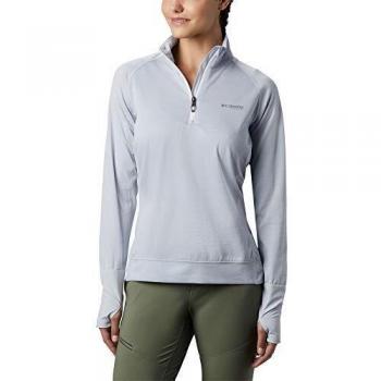 Columbia W Irico Half Zip Camiseta De Manga Larga, Mujer, White, S