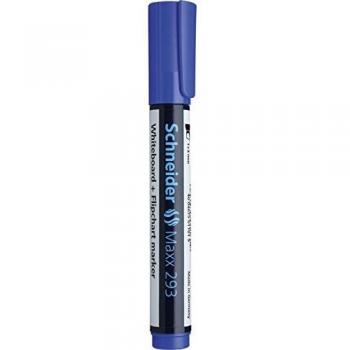 Marcador de Pizarra Maxx 293, Punta Cincel 2-5 mm, Color Azul, Recargable y Ecológico (95% Plástico Reciclado)
