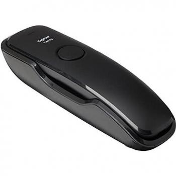 Gigaset DA210 - Teléfono con cable elástico - Espacio para 10 entradas de marcación rápida - Rellamada - Compatible con audífonos - Melodía y volumen del timbre ajustables - Color Negro