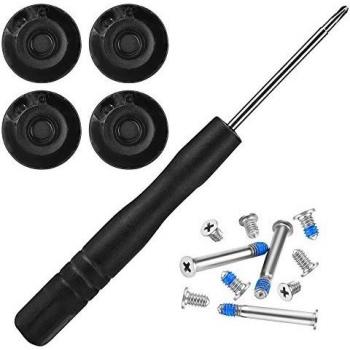 Pies de Goma con Tornillos y Destornillador para Apple Macbook Pro A1278 A1297 A1286 13 15 17, 4 Paquetes