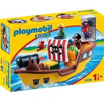 PLAYMOBIL 1.2.3 Barco Pirata, a Partir de 1.5 Años