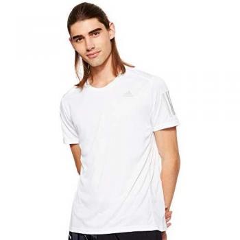 adidas Own The Run tee Camiseta de Manga Corta, Hombre, White, L