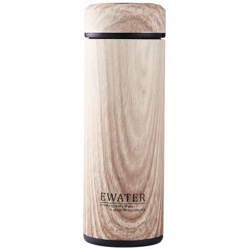 Uno es todo gyb0023 320 ml hight-quality saludable cristal maletero con aislamiento Viajes Taza de café, termo, jarra térmica, jarras con colorido exterior mate, 550g Wood Grain Pattern-320ML