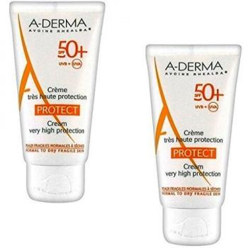 2 A-derma Protect Cream Sfp50+ 2x40ml High Protection Cream for Sensitive Skin Savings Offer