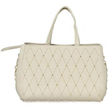 Valentino by Mario Valentino White Leather Handbag with Chain Strap, Female, Size: ONE SIZE