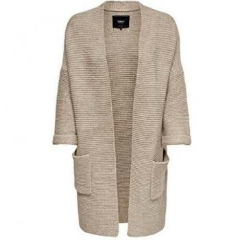 Only ONLTALIYA L/S Cardigan EX KNT Suéter, Detalle: W. Melange/Nomad, M para Mujer