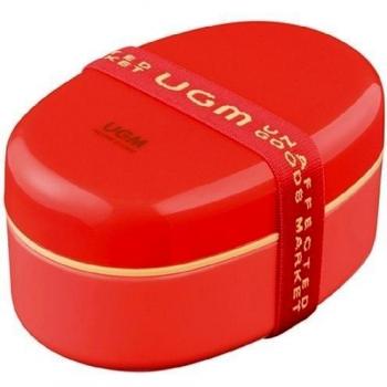 UGM fiambrera de dos etapas ovalada 450ml 34011 Rojo