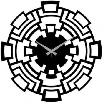 Reloj de Pared Geométrico 53 - Metal Negro - 50x0,15x50 cm