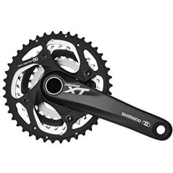 SHIMANO XT 10V 42/32/24 S/CAZO Bielas, Negro, 175 mm