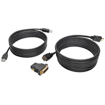 Juego de Cables KVM HDMI DVI USB 2.0 4K 60Hz de 3,05 m (10 pies)