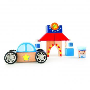 Juego de construcción de madera Policía 19 piezas Small Foot