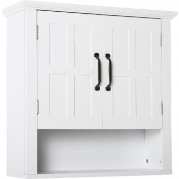 Armario de baño Salomon Homcom 2 puertas blanco 58x60x19,8 cm