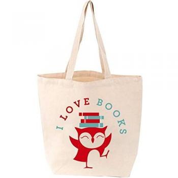 I Love Books Bird Tote Bag