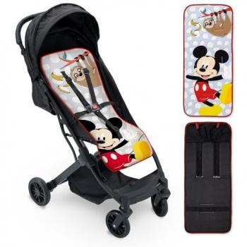 Colchoneta Universal para Silla de Paseo Disney Mickey Crazy | Tejido 3D, Transpirable y Cómoda, Funda 100% Algodón, 84x34cm, Protectores para Arnés