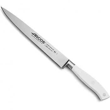 Cuchillo Fileteador Arcos Serie Riviera Blanc, Hoja de Acero Inoxidable Nitrum Forjado 200mm, Mango de Polioximetileno Blanco, Ref.233024