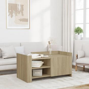 Mesa de comedor Sonoma de madera multicapa en color roble, dimensiones 100x50x50 cm