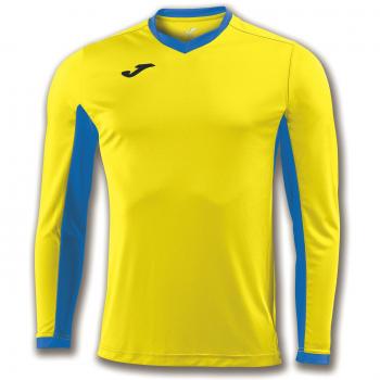 Joma Champion IV M/L Camiseta Equipamiento, Hombre, Amarillo/Royal, 2XS