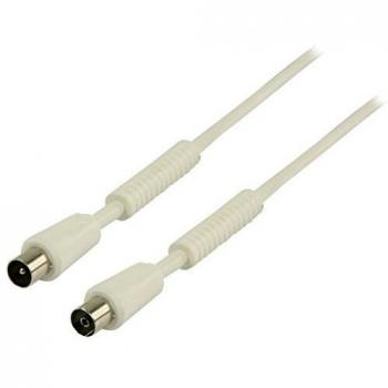 Coaxial Antenna Cable 100 dB Coax Male – Coax Female 1.5m White
