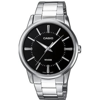 Reloj de Pulsera Casio MTP-1303PD-1AVEF con Correa de Latón en Color Metálico y Esfera Analógica Negra para Hombre